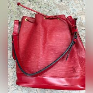 Louis Vuitton Red EPI Bucket Bag